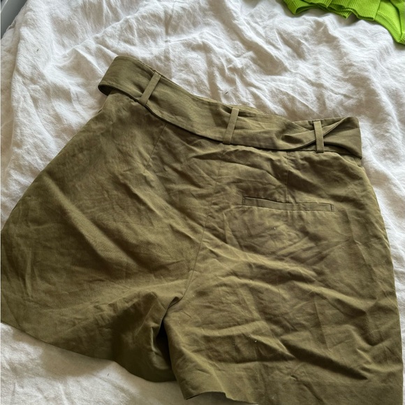 Khaki Zara Linen Shorts - S - Picture 2 of 4